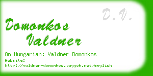 domonkos valdner business card